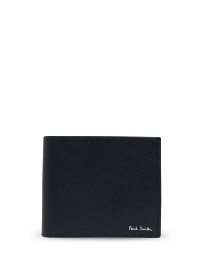 Paul Smith Signature Stripe Balloon Mount Fuji-lined Cardholder In Black