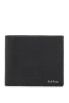 Paul Smith Textured Lambskin Bifold Wallet With Signature Detail In Multicolor