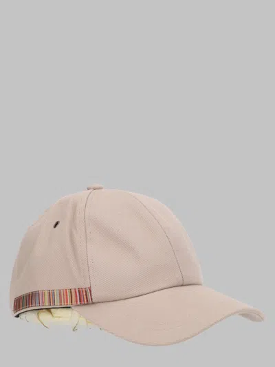 Paul Smith Signature Stripe Baseball Hat In Pink