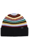 Paul Smith "signature Stripe" Beanie In Multi