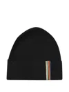 Paul Smith Signature Stripe Beanie Hat In Black