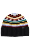 Paul Smith "signature Stripe" Beanie In Multi