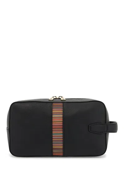 Paul Smith Signature Stripe Beauty Case For Travel Women In Black