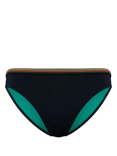Paul Smith Signature Stripe Bikini Bottoms In Blue