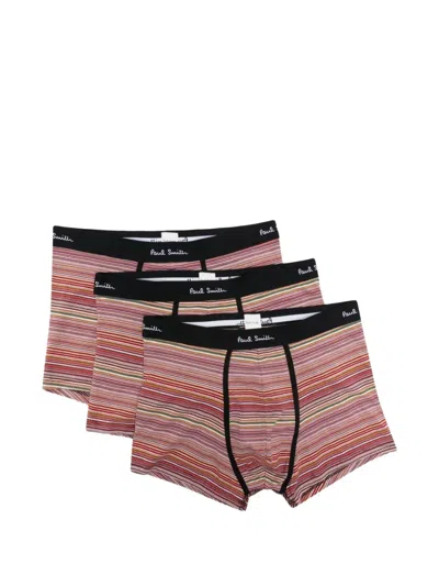 Paul Smith Signature Stripe Cotton Trunks 3pack In Multi