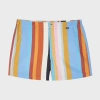 Paul Smith 'signature Stripe' Buttoned Swim Shorts Multicolour In Multi