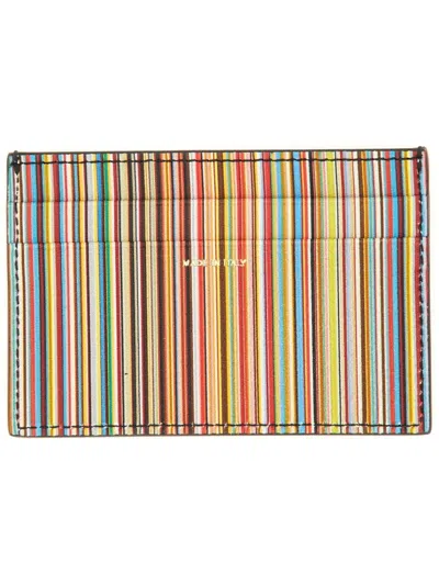 Paul Smith Signature Stripe" Card Holder In Multi