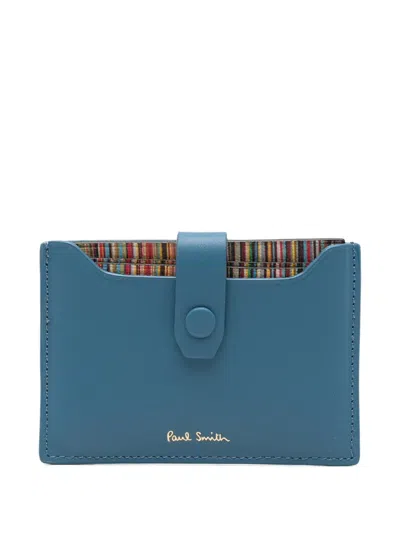 Paul Smith Signature Stripe Card Holders In Blue