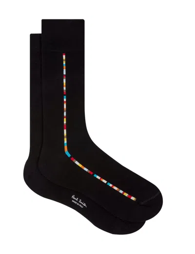 Paul Smith Signature Stripe Central Stripe Socks Black