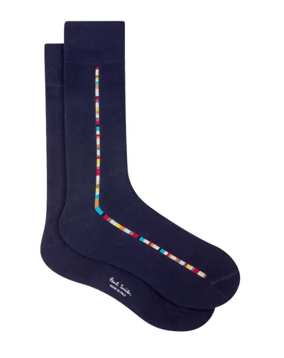 Paul Smith Signature Stripe Central Stripe Socks Navy