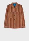 Paul Smith 'signature Stripe' Corduroy Overshirt Multicolour In Multicolour