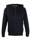 Shop Paul Smith Signature Stripe Cotton Hoodie In Blue