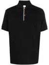 Paul Smith Signature Stripe Cotton Polo Shirt In Black