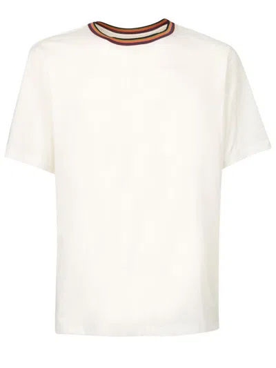 Paul Smith Signature Stripe Cotton T-shirt In White