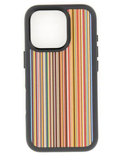 Paul Smith Signature Stripe Cover For Iphone 16 Pro In Multicolour