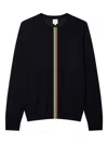 Paul Smith Signature Stripe Crew-neck Sweater In Black