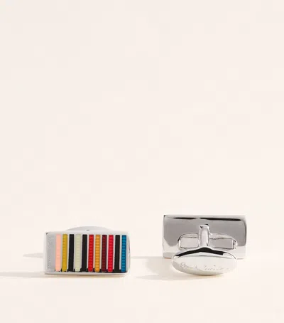 Paul Smith Signature Stripe Cufflinks In Multi