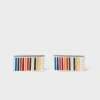 Paul Smith Striped Cufflinks In Multicolour