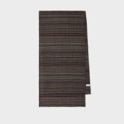 Paul Smith Striped Scarf In Multi
