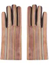 Paul Smith Women's 'signature Stripe' Gloves Multicolour In Red