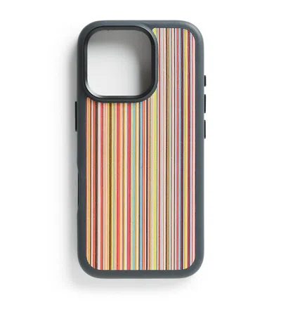 Paul Smith Signature Stripe Iphone 16 Pro Case In Multi