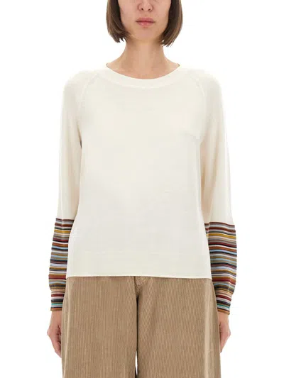 Paul Smith White Merino Wool Sweaters In Neutral