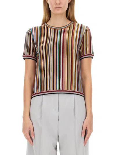 Paul Smith Signature Stripe Jersey In Multicolour