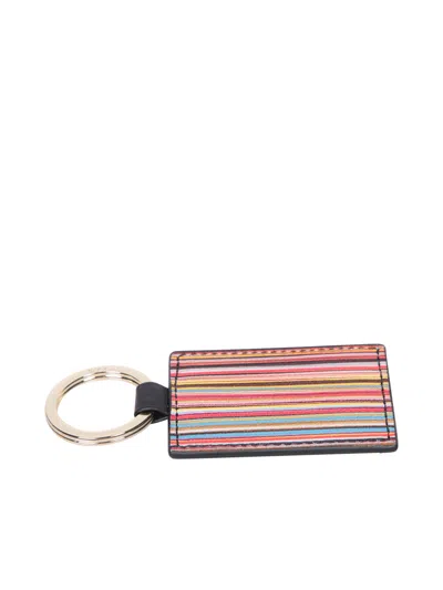 Paul Smith Signature Stripe Key Holder In Multicolour