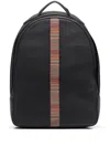 PAUL SMITH PAUL SMITH SIGNATURE STRIPE LEATHER BACKPACK