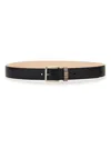 Paul Smith Leather Signature Stripe Belt In Black