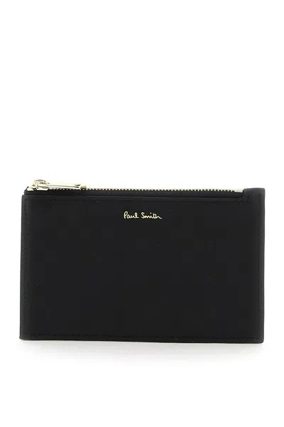 PAUL SMITH SIGNATURE STRIPE LEATHER CARD HOLDER