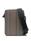 Paul Smith Signature Stripe Messenger Bag In Black