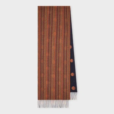 Paul Smith 'signature Stripe' Polka Dot Scarf Multicolour