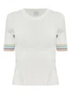 Paul Smith Signature Stripe Ribbed T-shirt In White