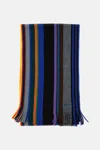 Paul Smith Signature-stripe Fringed Scarf In Multi