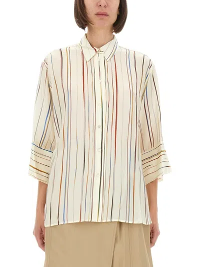 Paul Smith "signature Stripe" Shirt In Neutral