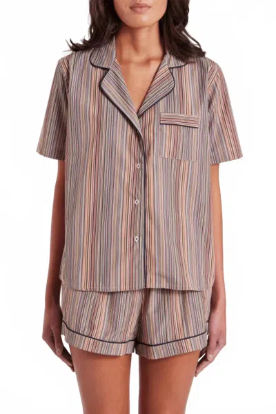 Paul Smith Signature Stripe Short Pyjama Set In Multicolor
