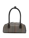 Paul Smith Striped Top-handles Shoulder Bag In Brown
