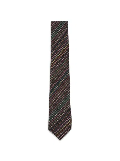 Paul Smith Signature Stripe Silk And Wool Tie In Multi