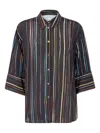 Paul Smith Signature Stripe Silk Shirt In Multi