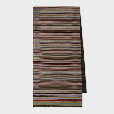 PAUL SMITH 'SIGNATURE STRIPE' SILK-WOOL BLEND SCARF MULTICOLOUR