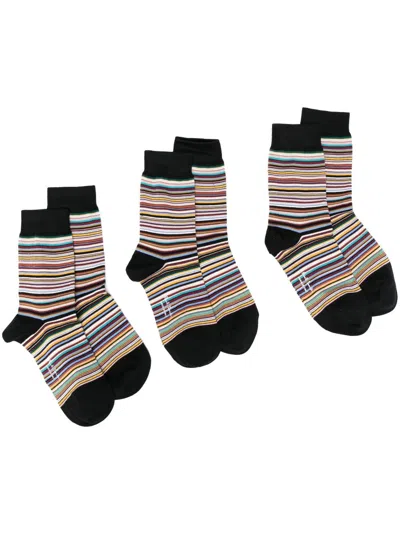 Paul Smith Signature Stripe Socks - 3 Pack In Multi