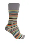 Paul Smith Signature Stripe Socks In Gray