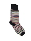 Paul Smith Striped Artist Pattern Ankle-length Socks In Multicolor