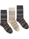 Paul Smith Pattern Socks Three-piece Pack In Black