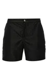 Paul Smith Rainbow-stripe Swim Shorts In Black