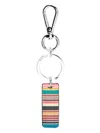 Paul Smith Signature Stripe Tag Keyring M1a-keyr-mstag 92 In Silver