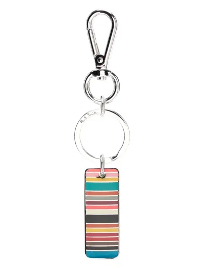 PAUL SMITH SIGNATURE STRIPE TAG KEYRING