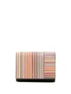 Paul Smith Signature Stripe Tri-fold Leather Wallet In Multicolour