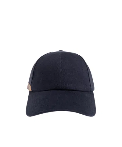 Paul Smith Signature Stripe Trim Baseball Cap In Blue